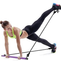 바디라인 짐스틱 운동기구 필라테스 요가 헬스 다이어트 근력운동 헬스봉 튜빙밴드 멀티밴드 스트레칭, 그레이