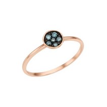 로이드 SH04 14K 블루 L-DIAMOND 코인 반지 LRF21186D