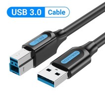 Vention-USB 프린터 케이블 USB 3.0 유형 A Male B 케이블 캐논 엡손 HP ZJiang 라벨 DAC 0.5M-1m 3m128140, CHINA_Black | 2m