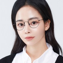 멜라크메 남자 여자 메탈 오각형 레트로 빅사이즈 블랙 안경테