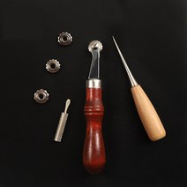 가죽 공예 전문가 입문자 초보 키트 만들기 올인원 세트 wuta 종이 오버 스티치 휠 4 바퀴 라인 마킹 휠 기어 룰렛 재봉 스페이서 도구, Awl Set