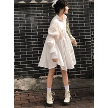 언발란스스커트 ALITTLE 어수선함 원 저울 스틱 위한 인간 세상 화이트 달빛 디자인감각 셔츠 2646591425