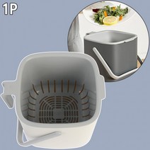 덮개달린 내부분리 손잡이형 음식물 수거통 물빠짐