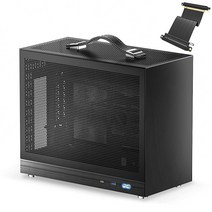 S300 MiniITX PC 게이밍 케이스 전면 I/O USB 3.0 타입 C 포트 SFX 전원 공급 장치 100130mm 케이블 관리 시스템 알루미늄 마더보드 소형 휴대용 (PC, S500 Black