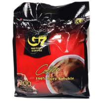 G7 퓨어 블랙 커피 수출용 2g, 2팩, 200개입