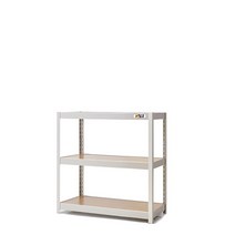 몬스터랙 플러스 800x400x1200 3단 선반 철제선반 조립식앵글 베란다선반 조립식선반 앵글선반 랙, 아이보리