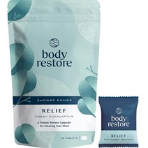BodyRestore 샤워 스티머 아로마테라피 15팩 밤 정제 에센셜 오일