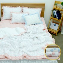 시원한 여름이불 세트 - 쿨베개 울이불 패드 포함 Q 2컬러