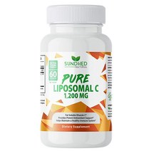 sundhed 천연 순수 리포솜 비타민 C - 1200mg 면역 체계 amp 콜라겐 건강 부스터 항염 항노화 피부 비타민 아스코르브산나트륨 해바라기 레시틴 - 60캡슐