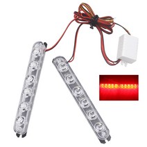 경광등 경광봉 led경광등 안전봉 경찰 스트로브 라이트 조명 자동 플래시 비상 경고등 주차 신호등 쌍, 02 6LED, 03 빨간, 1개