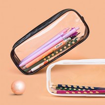 pvc 파우치 투명필통 대용량 투명파우치 세면도구 방수 여행용