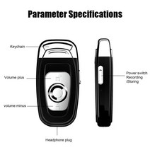 디지털 차키 호환미니 딕터폰 보이스 레코더 자동차 키 모양의 디지털 오디오 스마트 USB 플래시 드라이버, 01 Black_01 8GB