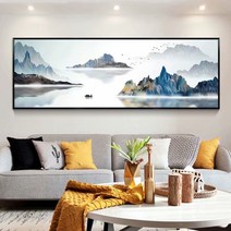 산수화 수묵 동양 명화 보석십자수 대형 큰 사이즈 비즈 붙이기 실내 취미 추천, 180X60cm