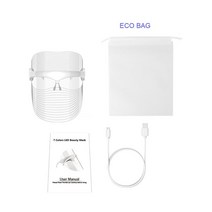파티용품 파티필수품 가면무도회 led가면 가면 7색 LED 페이스 마스크 페이셜 Led 라이트 테라피 레드 주름, 01 no box