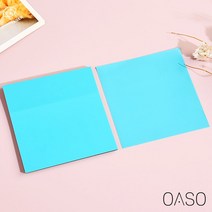 오아소 투명 방수 점착식 접착 메모지 컬러 포스트잇 250매, 하늘