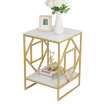 대리석 거실 협탁 사이드테이블 골드 프레임 테이블 화이트