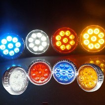 12V 24V공용 차량용 원형 9발 LED경광등 작업등 88233EA, 스쿨mk 블루LED, 스쿨mk 본상품선택