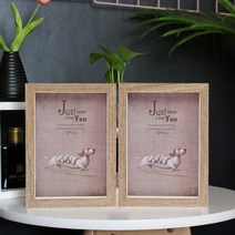 감성공간 우드프레임 2단 접이식 액자(5X7) (브라운) 가정용 업소용 도매 추천, 제목색상또는랜덤