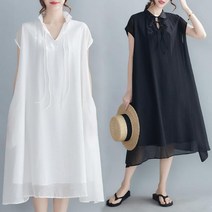 녕동 여름 여성의류 여자 쉬폰 원피스 빅사이즈 칼라 롱 블라우스 스커트 +사은품