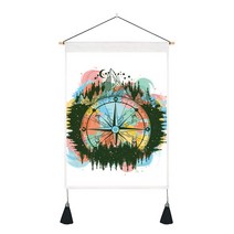 KORELAN 문신 공방 장식 배경 옷감 바 레스토랑 변신 달아 옷감 식 우키요에 태피스트리 그림 prajna, 스타일, 35x50cm