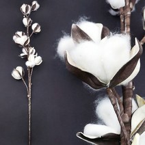 조화 목화 솜 꽃 가지 코튼 조화꽃 가지 아트꽃 105cm 큰사이즈 꽃장식 고급조화 예쁜조화