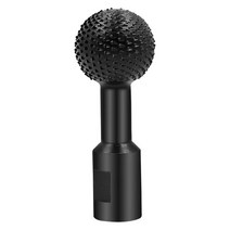 GHSHOP 구형 로터리 버 그라인딩 헤드 앵글 그라인더용 구형 스핀들 모양의 목재 가우징, 인터페이스 14mm, 검은색, 탄소강