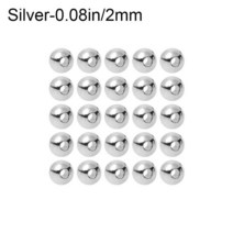 한국관리기 미니관리 콤바인새로운 25pcs Slotted 텅스텐 합금 비즈 좋은 디자인 플라이 요정 머리 공 2/2., 05 Silver-2.0mm