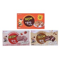 돼지바 찰떡파이 3종 (돼지바 찰떡파이+돼지바 핑크찰떡파이+ 돼지바 땅콩 찰떡파이) 사은품 증정, 3개, 210g