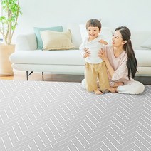 논슬립매트 폭신한 쿠션매트 충격완화 미끄럼방지 헤링본 놀이방매트 층간소음 거실놀이 pvc 아기 유아 베란다 복도 농막 장판 컨테이너바닥 생활방수 항균매트 100% 국내생산, 헤링본화이트_마블 1.5M