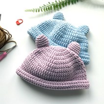 아기곰 신생아 뜨개 모자 DIY 키트 패키지, 754베이비하늘, 1개