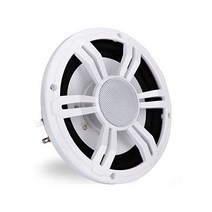 6.5인치 슬림 마린 서브우퍼 150W 4Ω 방수 자동차 구성 요소 스피커 시스템 고무 가장자리 로프로파일 PP 콘 20온스 자석 1 보이스 코일 맞춤형 오디오 보트 트럭 이동식, 6.5 Inch_White