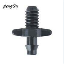 PVC 배관자재 강관파이프 게이트밸브 수도배관자재 100PCS 4/7mm 더블 가시 커넥터 이중 방법 6mm 나사 스레드 파이프 마이크로 관개 꽃 야채 물방울 기사