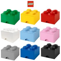[LEGO] 레고 블럭 서랍형 장난감 정리함 4구, 서랍형 정리함4 - 레드
