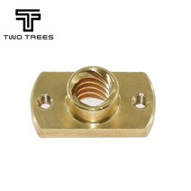 3d 프린터 t8 나사 밀링 pom nut 황동 t8x8mm 리드 8mm for upgrade ender 3 cr-10 리드 나사 3d 프린터 t8 리드 나사 pom nut, 리드 8 너트, 놋쇠