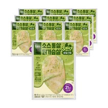 1am 똑똑식단 소스통살 닭가슴살 바질크림, 100g x 10개