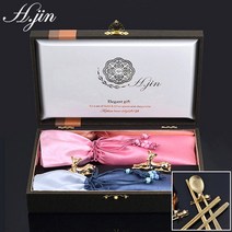 [라몽] H.jin 꽃사슴 골드티타늄수저세트 (부부 2인) 상견례 결혼식 돌잔치 환갑 칠순 고희 단체 선물 기념품 답례품, B 스타일