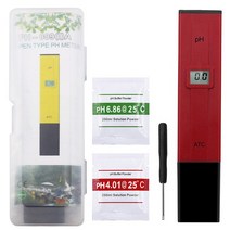 ph 미터 디지털 0.01 고정밀 수질 테스터(0-14 측정 범위 포함) 수족관 ph, atc 레드와 함께