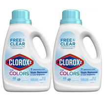 Clorox Free Clear Stain Remover Color Brightener 클로락스 프리 클리너 스테인 리무버 1.95L 2개 132oz