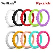 세라믹반지 비즈 빈티지 남자 3mm 얇은 꼰 실리콘 반지 여성 결혼 스포츠 저자 극성 크로스 핏 유연한 짠 고무 손가락