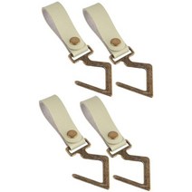 캠핑 삼각대 냄비 걸이대4 조각 야외 가죽 후크 주방 마무리 후크 주방 냄비 팬 행거, 초록