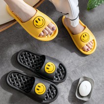 1+1 odda 스마일 욕실화 귀엽고 푹신한 욕실슬리퍼 퍼니 슬리퍼, fun(핑크+블랙)