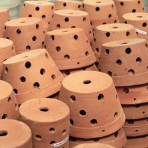 팡팡플랜트구멍 행잉 타공 걸이 화분 태국 수입 토분, 구멍토분 (소)