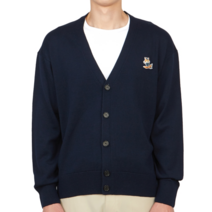 메종키츠네 럭스보이 드레스드 폭스 패치 KM00504KT1036 P480 남자 울 가디건 릴렉스핏