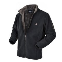 남성용 보아털 후리스 기모 겨울 방한집업 보온자켓 블랙