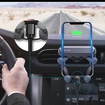 차량용 송풍구 휴대폰 집게식 무중력 거치대 벤츠 K5 쏘렌토 BMW 레이 스파크 GV80, 블루