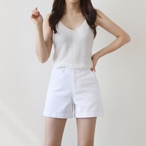 브이와이 여자 백바지 코튼 3부 기본 슬림핏 숏팬츠