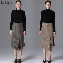[리스트] 울 체크 머메이드 스커트