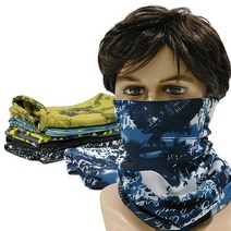 방한용 기모 M밴드 멀티밴드-겨울 방한용 멀티스카프 자전거 오토바이마스크, 03.블루레터