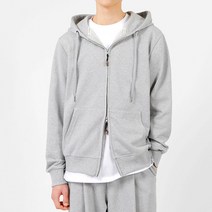 쭈리 무지 투웨이 후드 캥거루 포켓 집업 오버핏 남녀공용