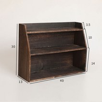 원목그릇장 옛날 주방 미니 찻장 찬장 그릇장 2단, 레트로 컬러 3층 증량